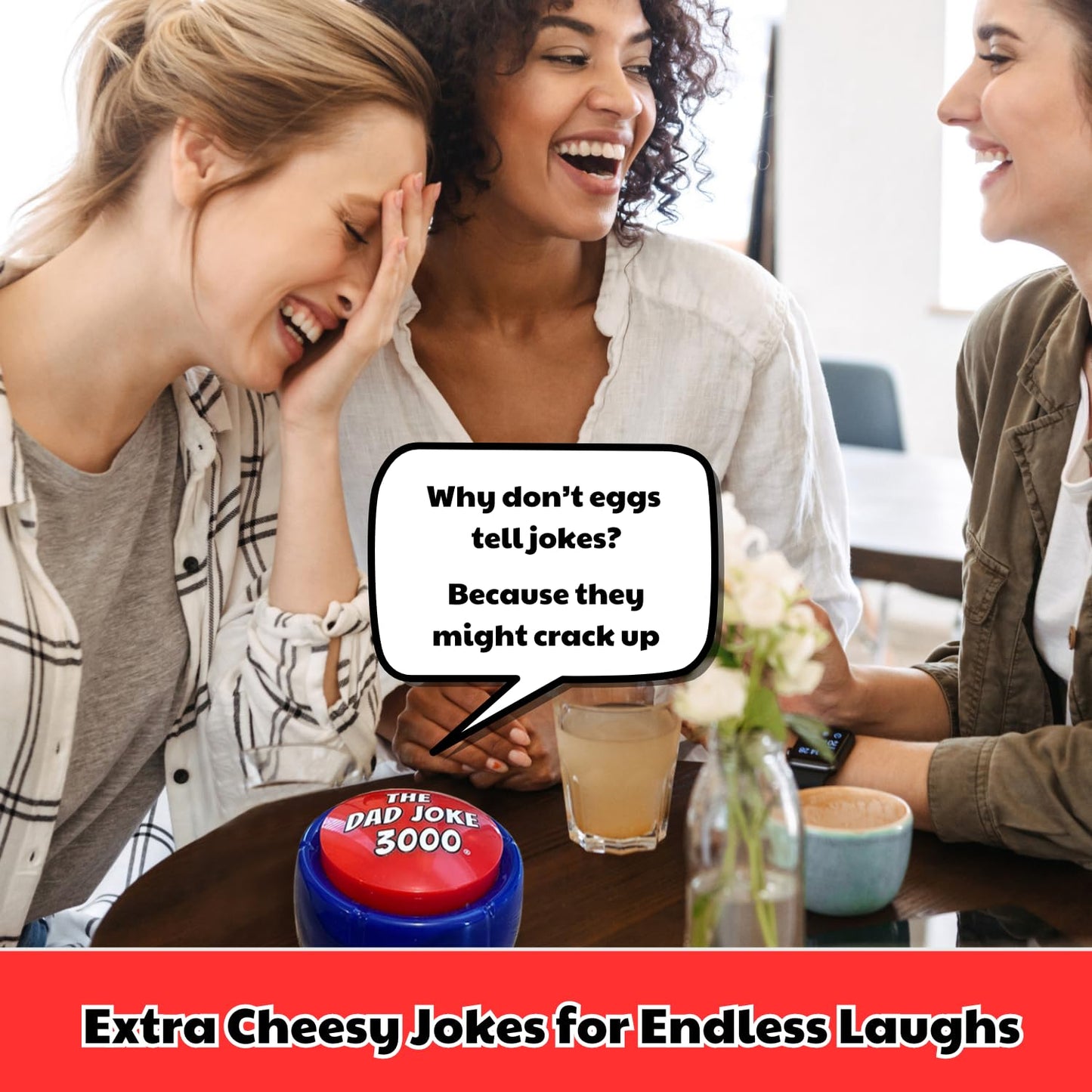 Gifts For Dad And Fathers - Features 75+ Extra Funny Dad Jokes At The Push Of A Button - Dad Gifts From Daughter, Dad Birthday G