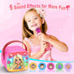 Princess Karaoke Microphone Machine Toys: Colorful Led Portable Bluetooth Speaker With 2 Wireless Mics Toys Gifts For 4 5 6 7 8