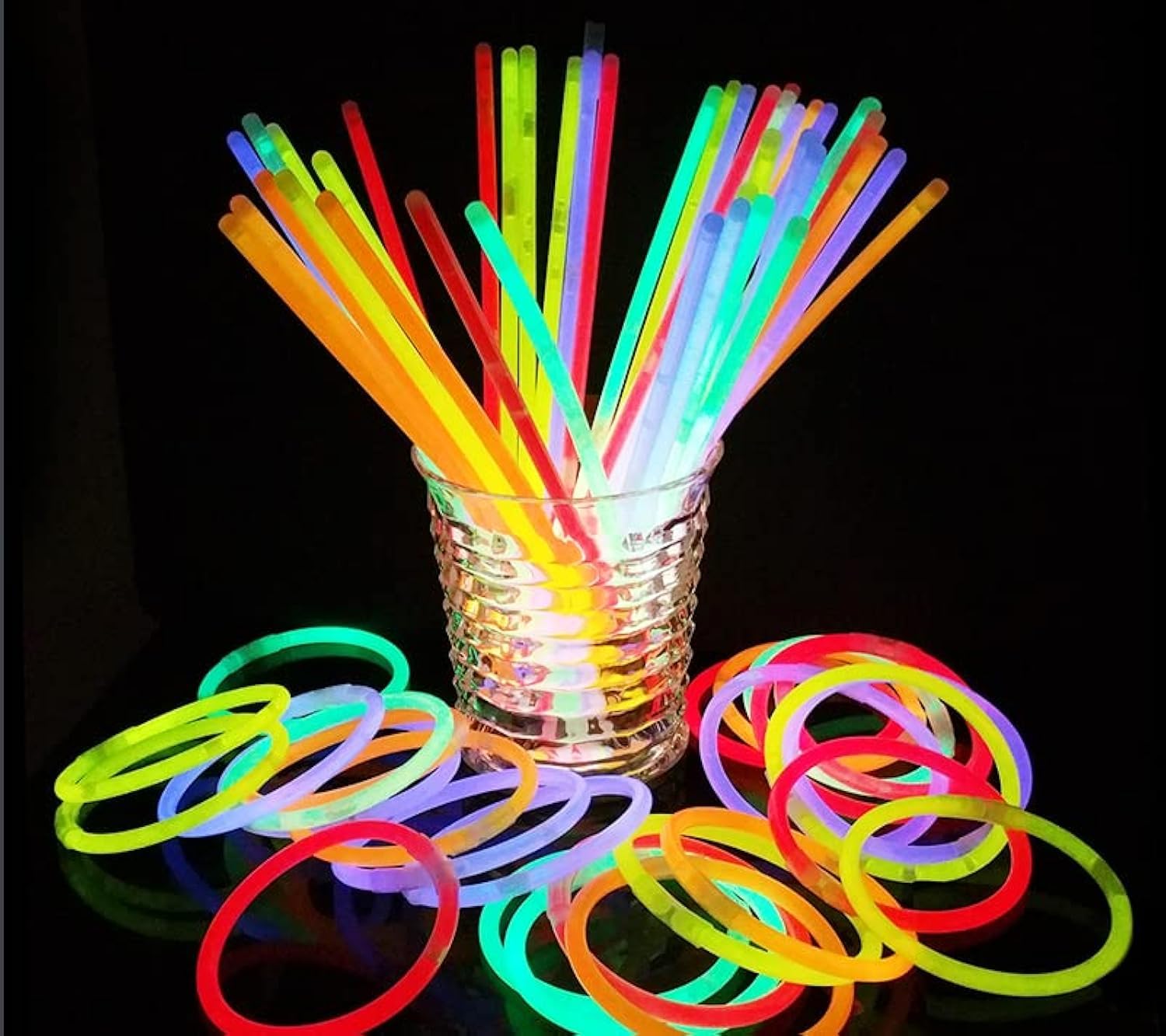 XXJXING Glow Sticks Party Set, 40 Pieces with Connectors