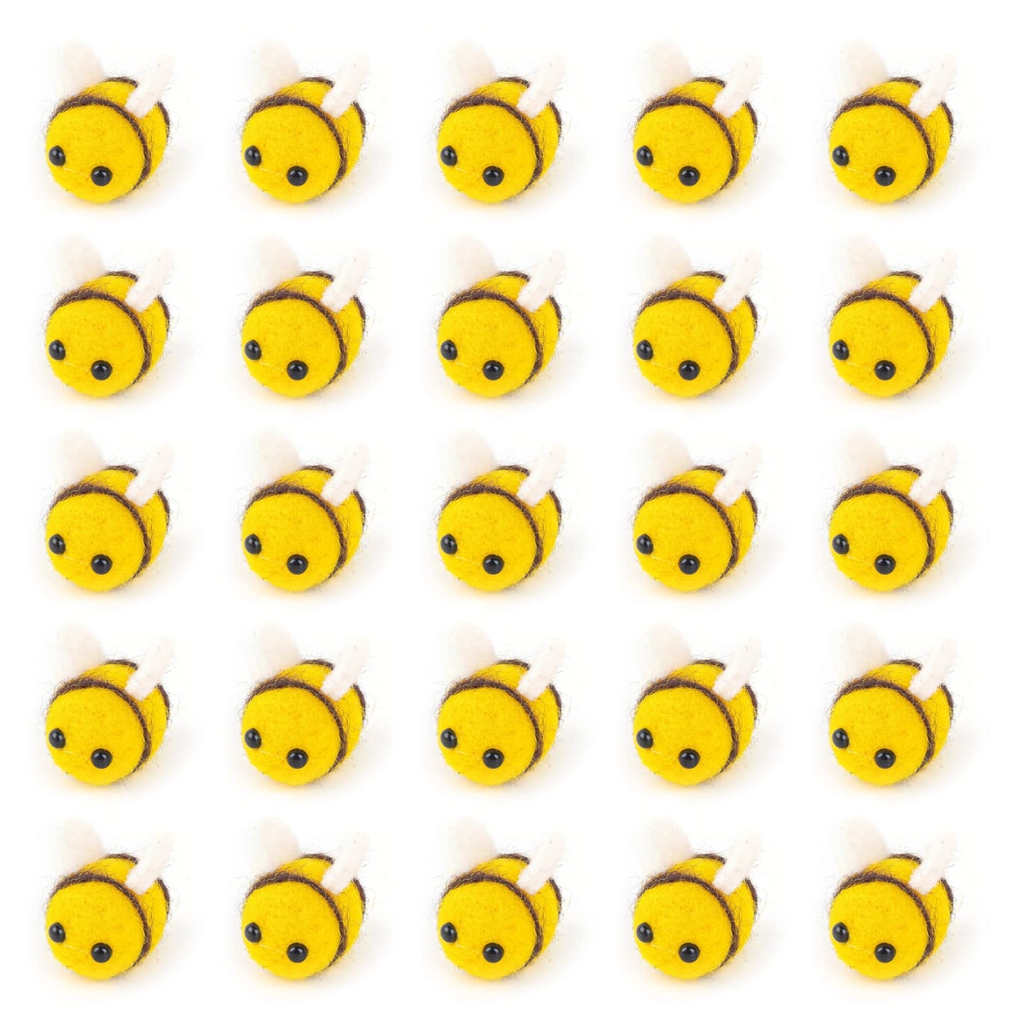 Framendino, 100 Pack Cute Wool Felt Bumble Bees Mini Crafts Bee For Diy Craft Decoration