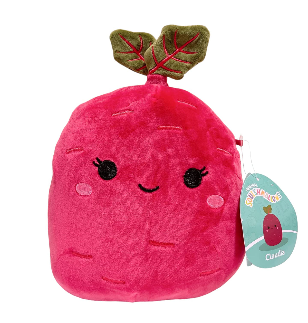 Squishmallows kellytoy Veggie Squad Plush Doll Toy (8 Claudia The Beet)