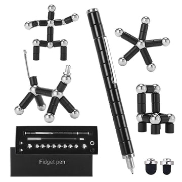 Fidget Pen,Magnetic Pen, Decompression Magnetic Fidget Toy Pen, Magnet Pen Fidget Toy Relieve Pressure Novel Toy Gifts For Kids Or Friends! (Black)