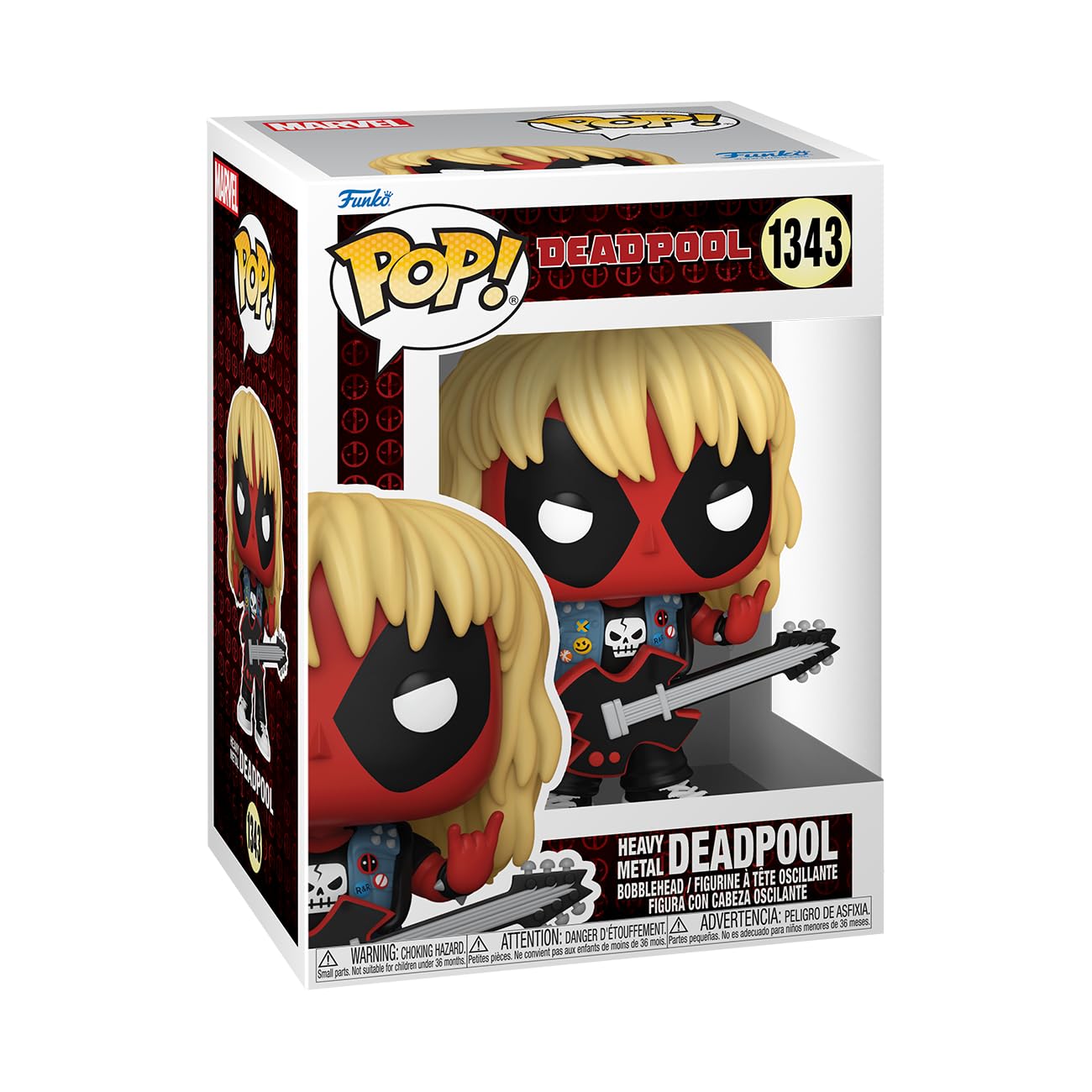 Funko POP! Marvel Deadpool Heavy Metal Band Member Vinyl Figure, Multicolor, Standard Size, Model 76078, Collectible for Kids & Adults