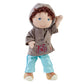 HABA Lian 12" Soft Boy Doll, Brown Hair, Blue Eyes, Embroidered Face, Machine Washable, Polyester