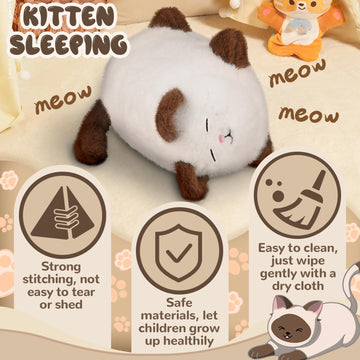 Jimate Interactive Cat Toys For Kids Aged 3-7, Plush Toy Cat That Meows, Blink And Talk, Children'S Toy Pet Cat With Pet Waterer
