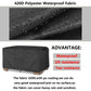 Square Sand Box Cover - Waterproof Dust Proof, Black - Fits 49L x 47W x 8.5H Box