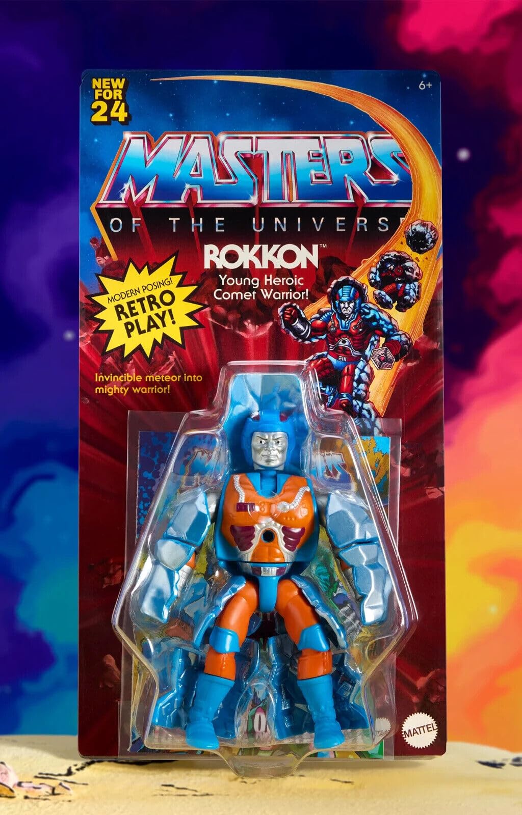 Masters of the Universe Rokkon Action Figure - 5.5" Multicolor, Plastic, Model HTM93, 2024 Limited Edition