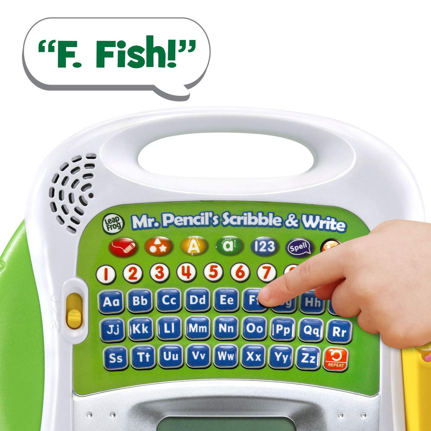 LeapFrog Mr. Pencil's Scribble and Write Toy, Green, Plastic, W8.3" x H8.5" x D3.3", Model 80-600861,