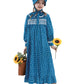 Cr Rolecos Colonial Costume Girls Prairie Pioneer Dress For Girls With Lace Pilgrim Costume Blue S Age Over 4 Years Old