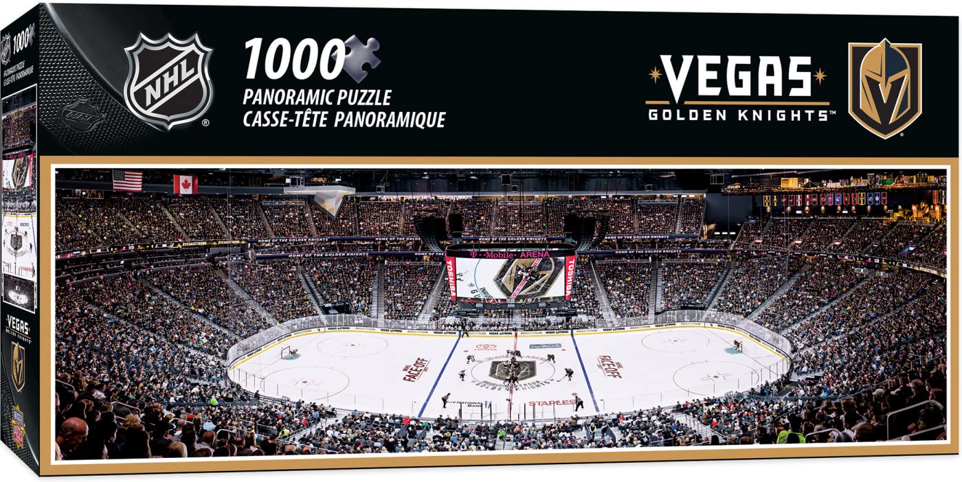 Masterpieces 1000 Piece Sports Jigsaw Puzzle - Nhl Las Vegas Golden Knights Center View Panoramic - 13''X39''