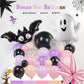 Pink purple black Halloween Balloon Garland Arch Kit 122Pcs with Cute Bat Ghost mylar foil Balloons for Girls Two spooky Hallowe
