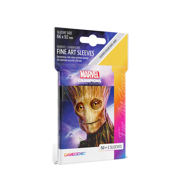 Gamegenic Marvel Champions The Card Game Official Groot Fine Art Sleeves Pack Of 50 Art Sleeves And 1 Clear Sleeve Card Game Holder Use With Tcg And Lcg Games Made By Fantasy Flight Games