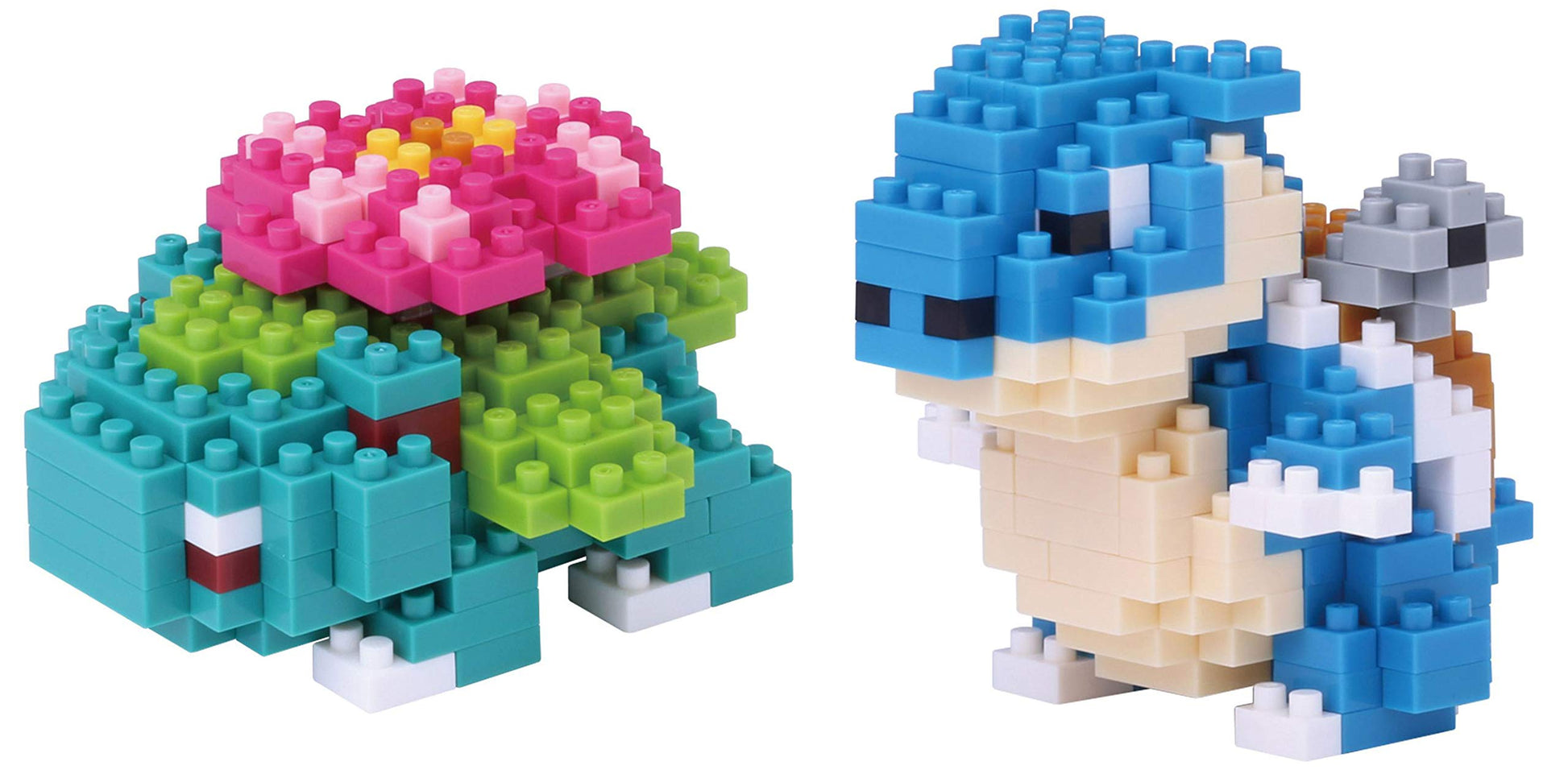 nanoblock - 2 Sets Bundle - Venusaur and Blastoise - Adjustable Pokemon Characters