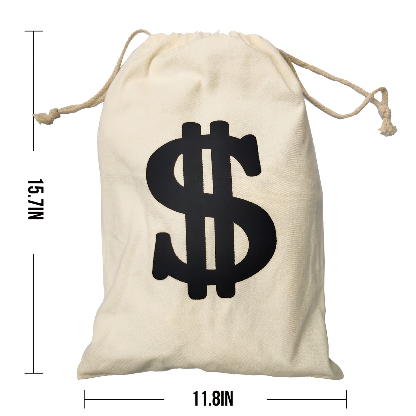 Eylola 2Pack Money Bags Money Bag Costume Money Bag Props Money Bags Decor For Party11.8 X 15.7 Inches Money Bag Dollar Sign Car