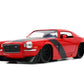 Jada Toys Big Time Muscle 1:24 1971 Chevy Camaro Z28 Die-cast Car Red/Black, Toys for Kids and Adults