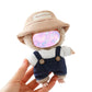 17Cm Doll Clothes Outfit Set (No Doll), 3 Pieces Dress Overalls Set For 6.7Inch Doll Suit, Fashion Chic Hat & Clothes Accessorie