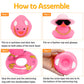 Wonuu Rubber Ducks - Pink Car Dashboard Decorations, Rgb+Blue-Clear