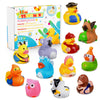 Scione 12Pack Rubber Ducks Bath Toy In Bulk, Baby Bath Toy Assortment Rubber Ducks For Floater Duck For Kids,Bathtub Toys Party Favors Birthday Gifts
