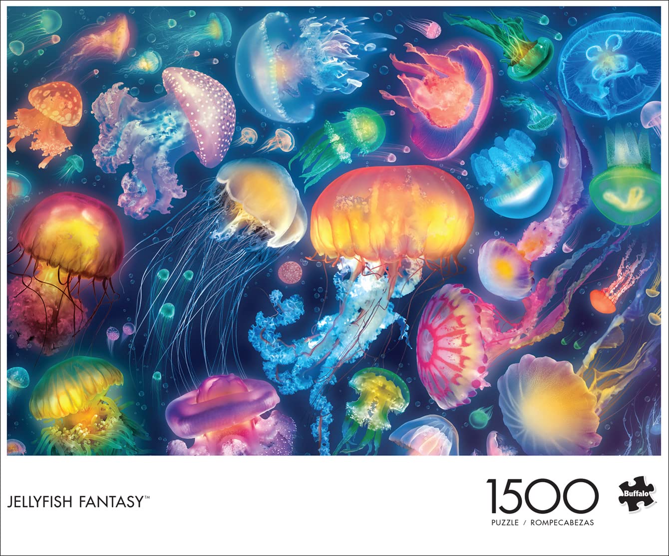 Buffalo Games - Eduard - Jellyfish Fantasy - 1500 Piece Jigsaw Puzzle For Adults Challenging Puzzle Perfect For Game Nights - Finished Size Is 38.50 X 26.50