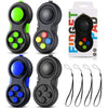 Skylety Fidget Game Controller Pad - 4 Pieces Keychain Toy, Mini Plastic, Assorted Colors, Stress Relief & Sensory Fun