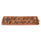 Ajuny Wooden Mancala Board Game Set - Classic Board Games, Portable Folding Travel Mancala Board With Marbles (72+8 Stones), Ide