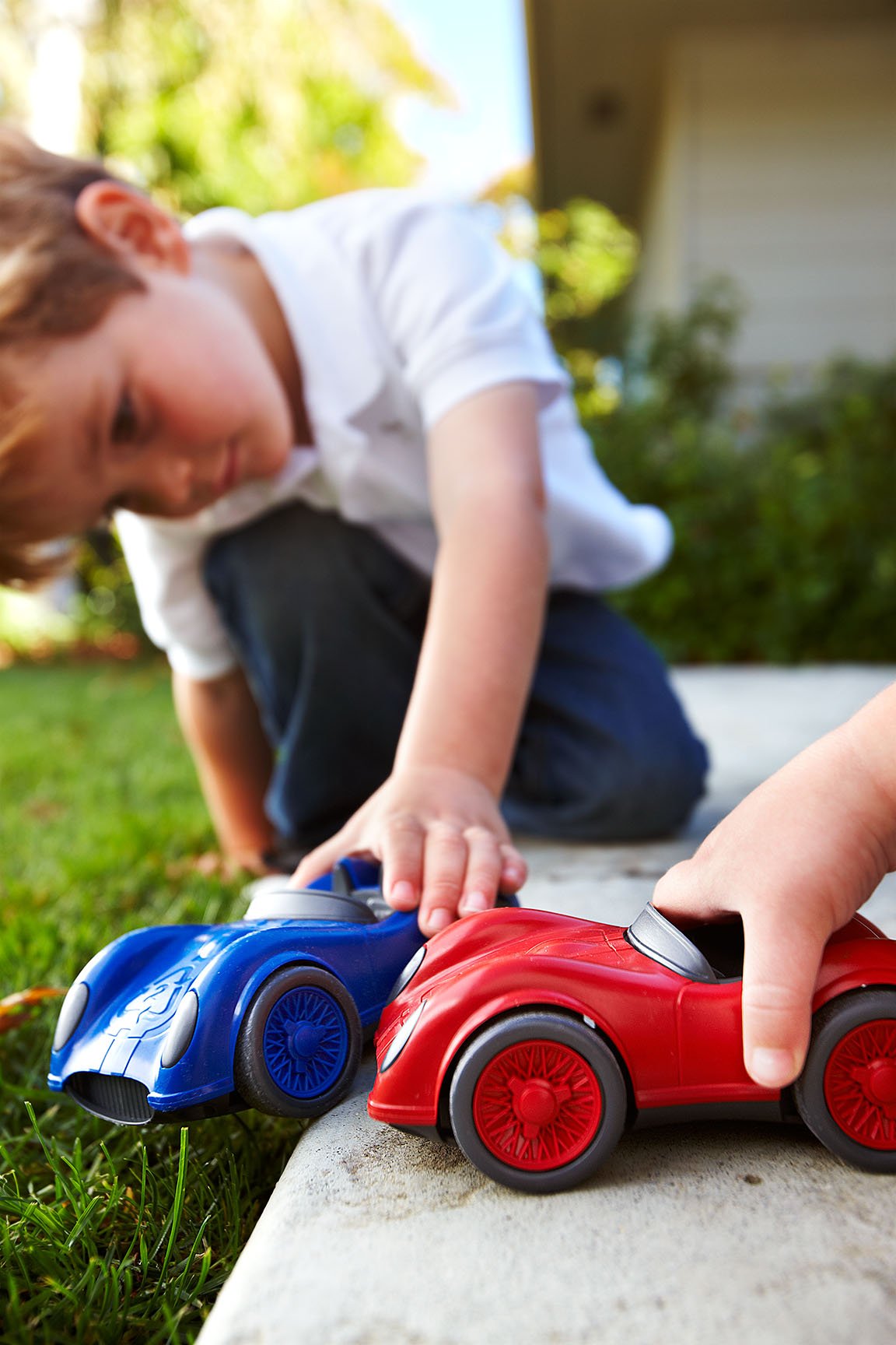 Green Toys Race Car, Pink - Pretend Play, Motor Skills, Kids Toy Vehicle. No BPA, phthalates, PVC. Dishwasher Safe, Recycled Pla