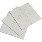 Inovart Lil' Ones 4-Piece Blank Puzzle, 12 Puzzles Per Package, 4' X 4', White