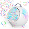 Bubble Machine Automatic Spherical Bubble Blower For Kids Rechargeable Portable Led Rgb Lights Bubble Maker Auto Rotating 45/360