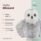 Bearington Blizzard Plush Snowy Owl Stuffed Animal, 10 Inches