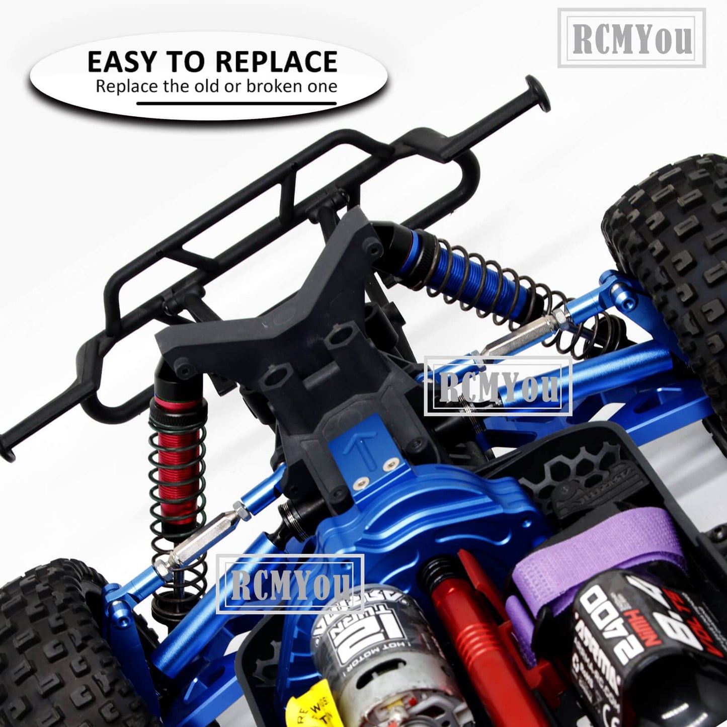 RCMYou Upgrades for 1/10 ARRMA,Alloy RC Shocks,Caster Block,Steering Blocks,Rear Stub Axle Carriers for Granite/Senton 4x4 3S Bl