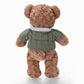 Riuhot Plush Teddy Bear With Shirt, Soft Stuffed Plushie Toys Gifts For Girlfriend Boyfriend Kid, 19.7 Brown Teddy Bear