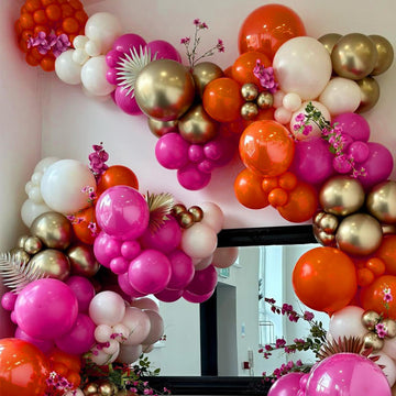 Jobkoo 5 Inch Hot Pink Balloons, 60 Pcs Neon Pink Party Balloon Small Bright Pink Birthday Balloons 5'' Mini Magenta Fuschia Pin