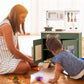 ROBUD Play Kitchen, Kids Kitchen Playset with Pretend Ice Cube Dispenser for Kids Aged 3+, Wooden Toy Kitchen of Birthday Gift t
