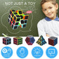 Roxenda Speed Cube Set, [5 Pack] Magic Cube Bundle Of 2X2 3X3 4X4 Megaminx Cube And Pyramid Cube Smoothly Carbon Fiber Sticker Speed Cubes Collection For Kids Teens & Adults