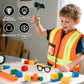 Liberry Kids Tool Set - Construction Worker Costume, Small, Orange, Plastic, Model CP00236, Dress Up Toys for Boys & Girls 3-5 Years