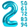 2 Balloon, Blue Number Balloons 40 Inch, 2Nd Balloon Number Birthday Decorations, Two Second Birthday Party Supplies, Number 2 B