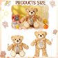 Silipull 12 Inch Bear Stuffed Animals With Voice Recorder Photo Pendant Set Cute Soft Plush Bear Messages Playback Stuffed Anima