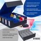 Pluscraft Card Storage Box 3200+ MTG Commander Deck Box TCG Deck Case with Display Windows Dice Tray,Card Organizer 30 Colorful