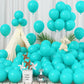Jobkoo Teal Balloons 100 Pack 12 Inch Teal Blue Balloon Turquoise Latex Balloons Round Aqua Green Party Helium Balloons For Arch