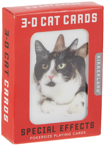 Kikkerland Playing Cards, Cat Lenticular