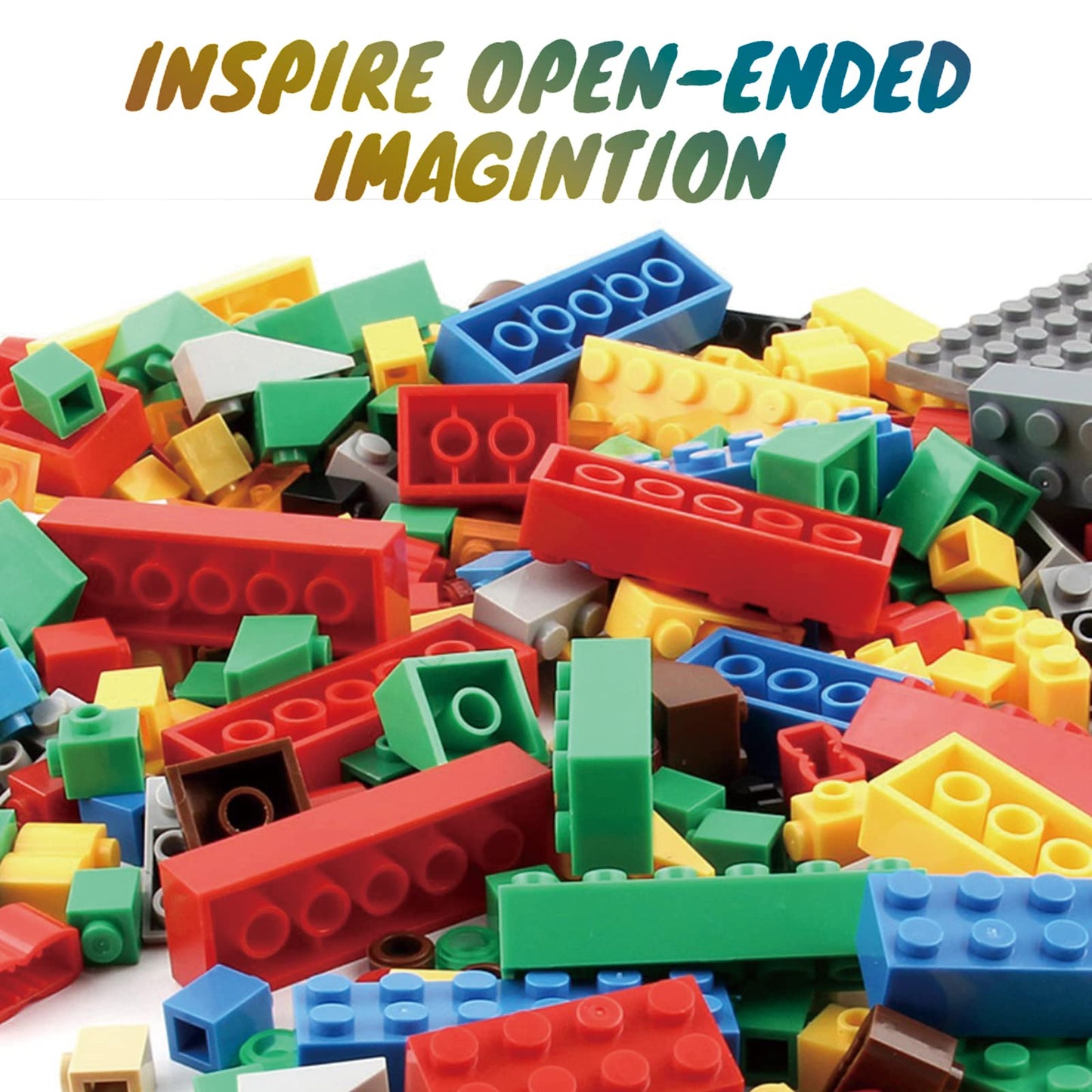 Huizdq 1500 Pieces Building Bricks, Classic Bulk Small Blocks, Classic Building Bricks Set Basic Building Blocks Compatible With