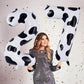 Cow Print Number 7 Balloon, Large 40 Inch Cow Number Birthday Balloons, Foil Mylar Number 7 Balloons For 7 Year Old Birthday Par