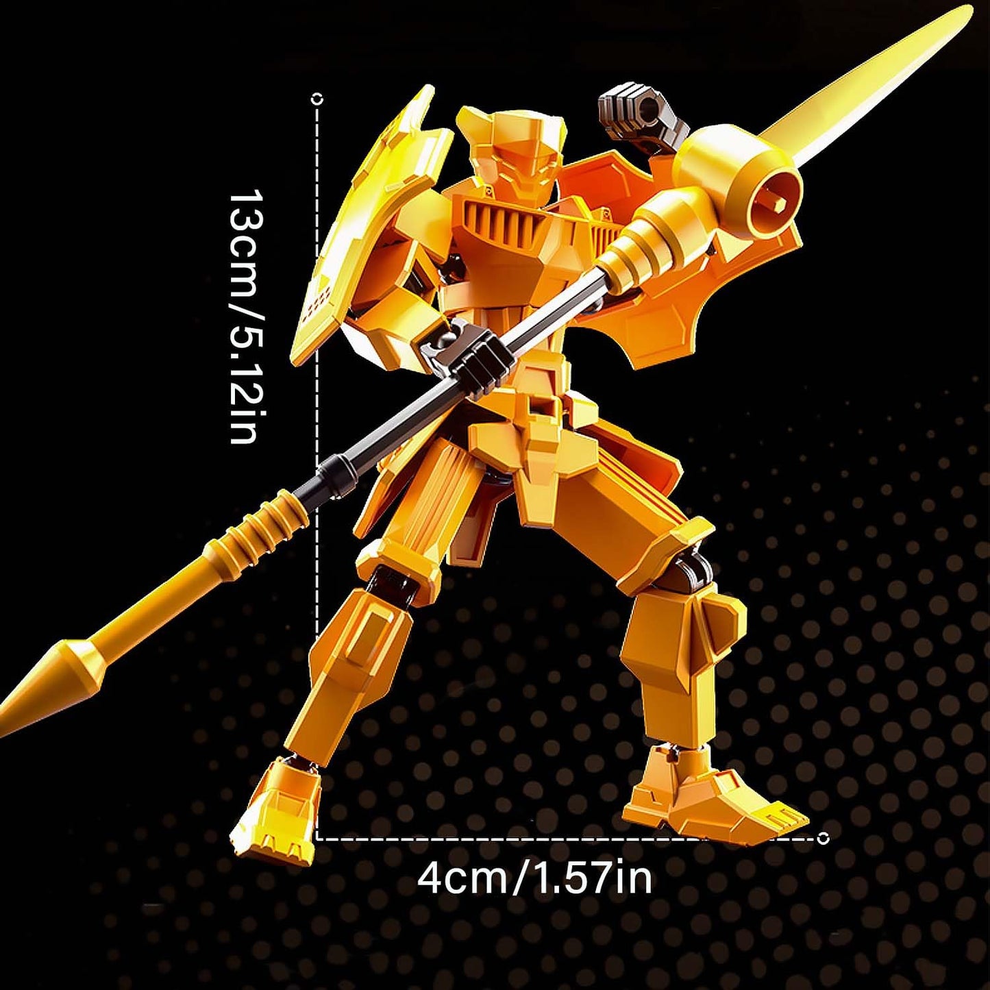 WEAREWE 2 Set DIY 3D Printed T13 Action Figures Set Lucky 13 Action Figure Multi-Jointed Movable Mech Doll Robot(Red-Blue)