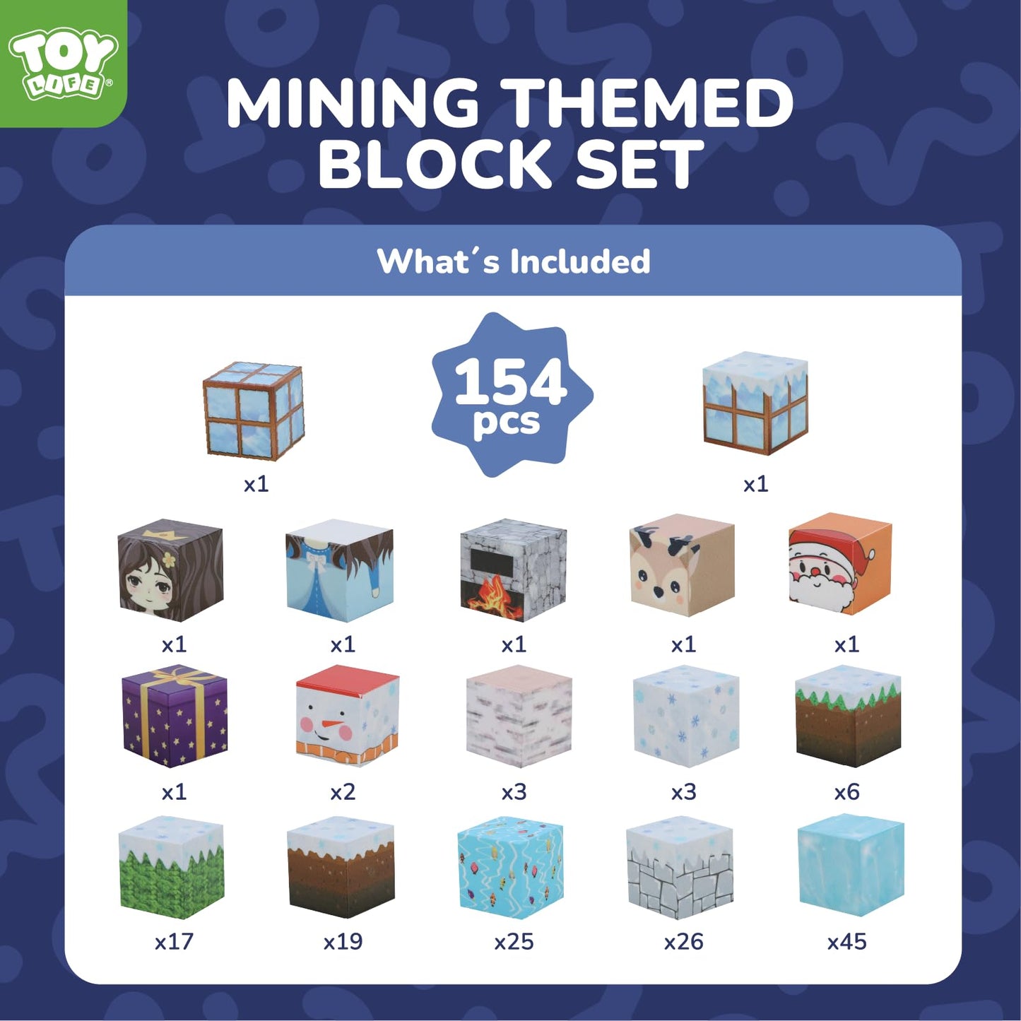 Toy Life Magnetic Blocks, 154 Pcs Mine Magnet Block Set Build Frozen Princess Castle World For Kids Age 3+ Year Old Boys Girls,