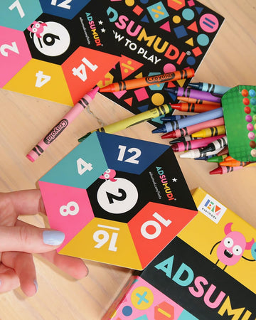 Evermade Adsumudi Math Game - Fun Educational Game for Kids 8-12, Practice Multiplication, Division, Addition & Subtraction, Multicolor
