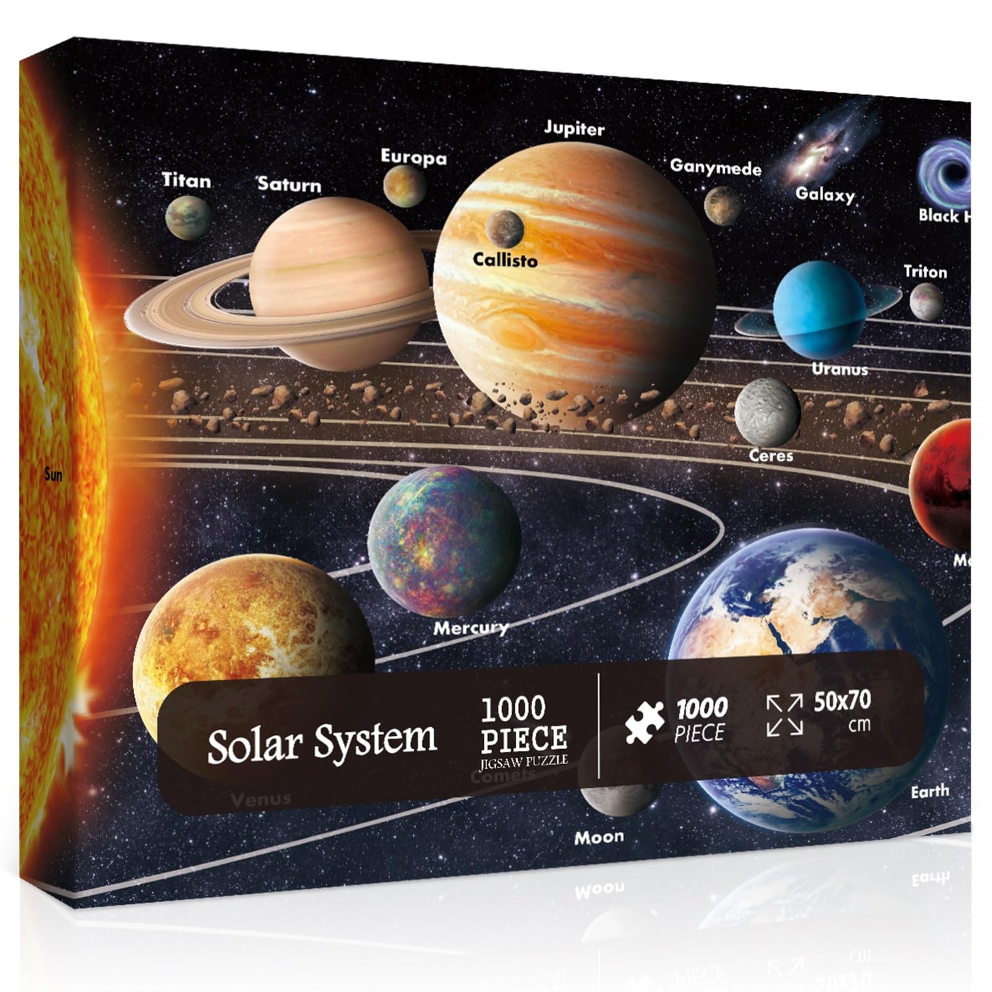 Space Puzzles For Adults, Solar System Planet Jigsaw Puzzles 1000 Pieces, Planet Earth Puzzles As Space Wall Art Decor