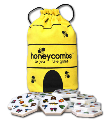 HoneyCombs Matching Game for Kids & Families - Educational, Award-Winning, Resin, Multicolore (Jaune / Noir), Model PIA04914