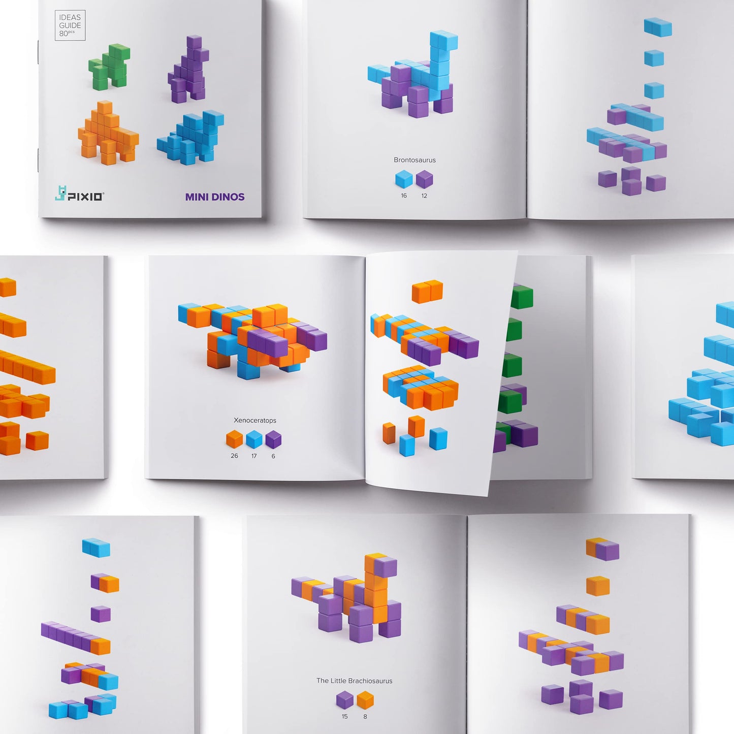 Pixio Mini Dinos - Magnetic Blocks Building Toys In Pixel Art Style - Dinosaur Toys - Arts And Crafts Kids Toys - Building Block