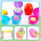 36 Pcs Prefilled Easter Eggs with Mochi Squishy Toys, Easter Eggs Filled with Glitter Soft Animals, Stress Reliever Squishy Toy