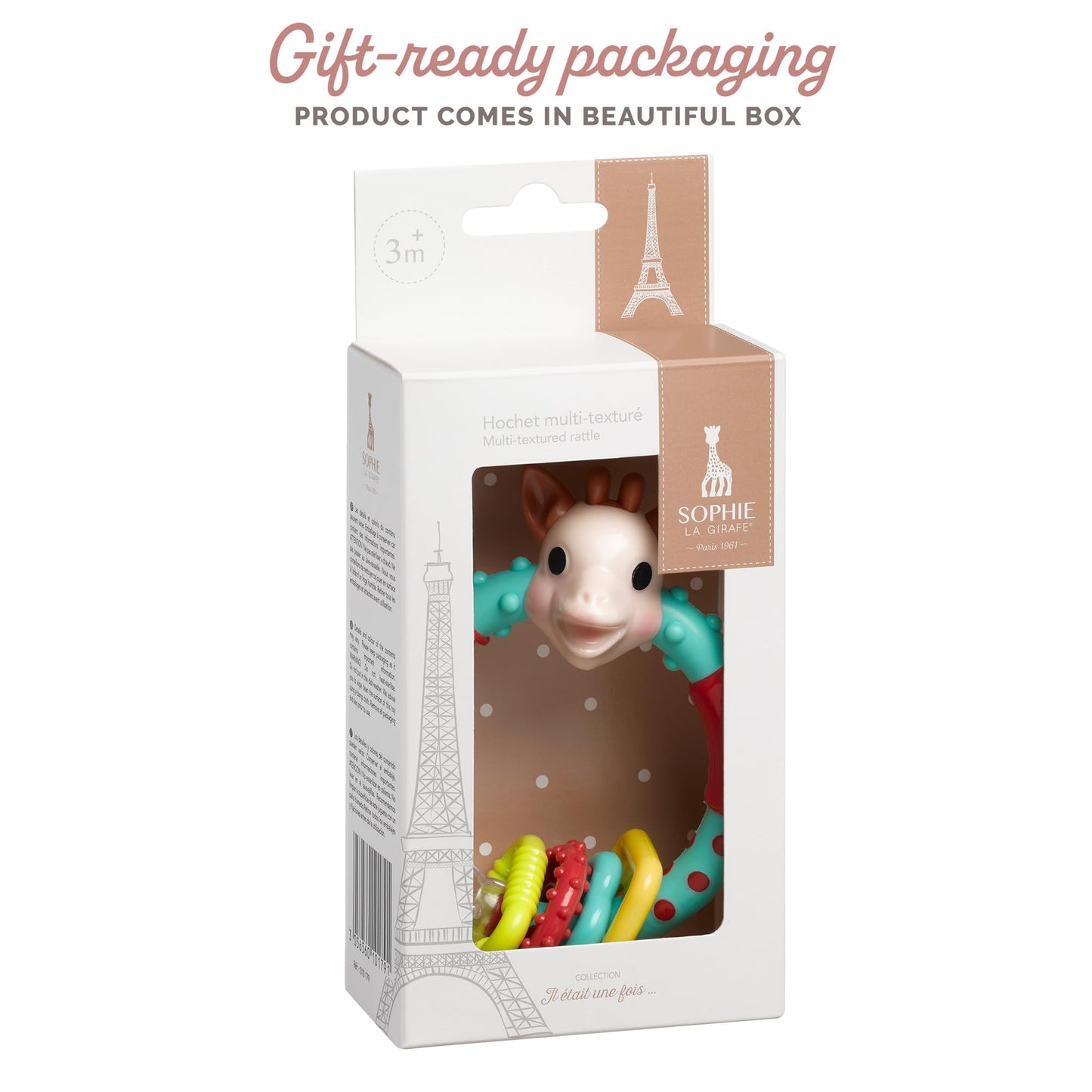Sophie La Girafe | Multi-Textured Rattle | Light & Easy To Grasp | Awaken All 5 Senses